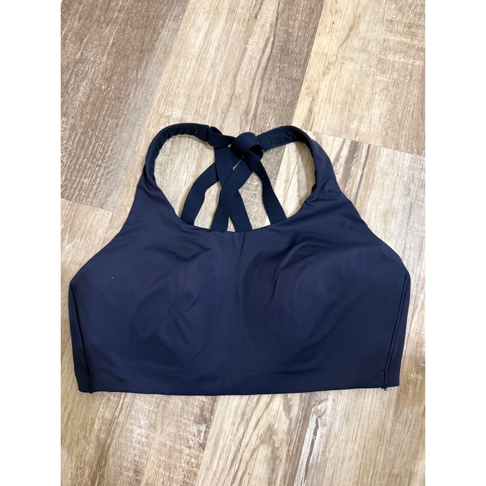 Lululemon AirSupport High Impact Sports Bra Navy Blue 38D Adjustable Straps